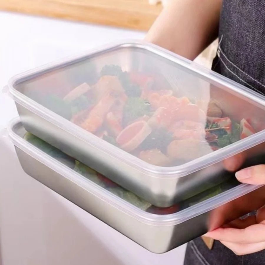 Organisateur Frigo et Réfrigérateur en Acier Inoxydable Lot de 10 - Prati - Kitchen