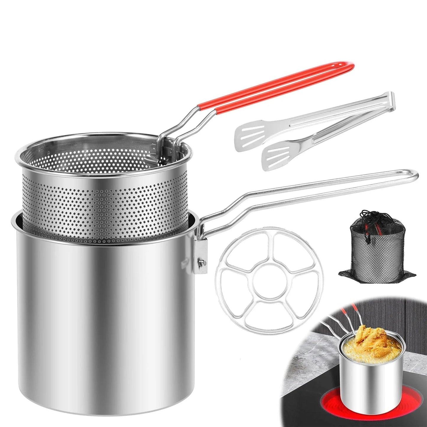panier friteuse profond en inox pour cuisson immersive - Prati - Kitchen
