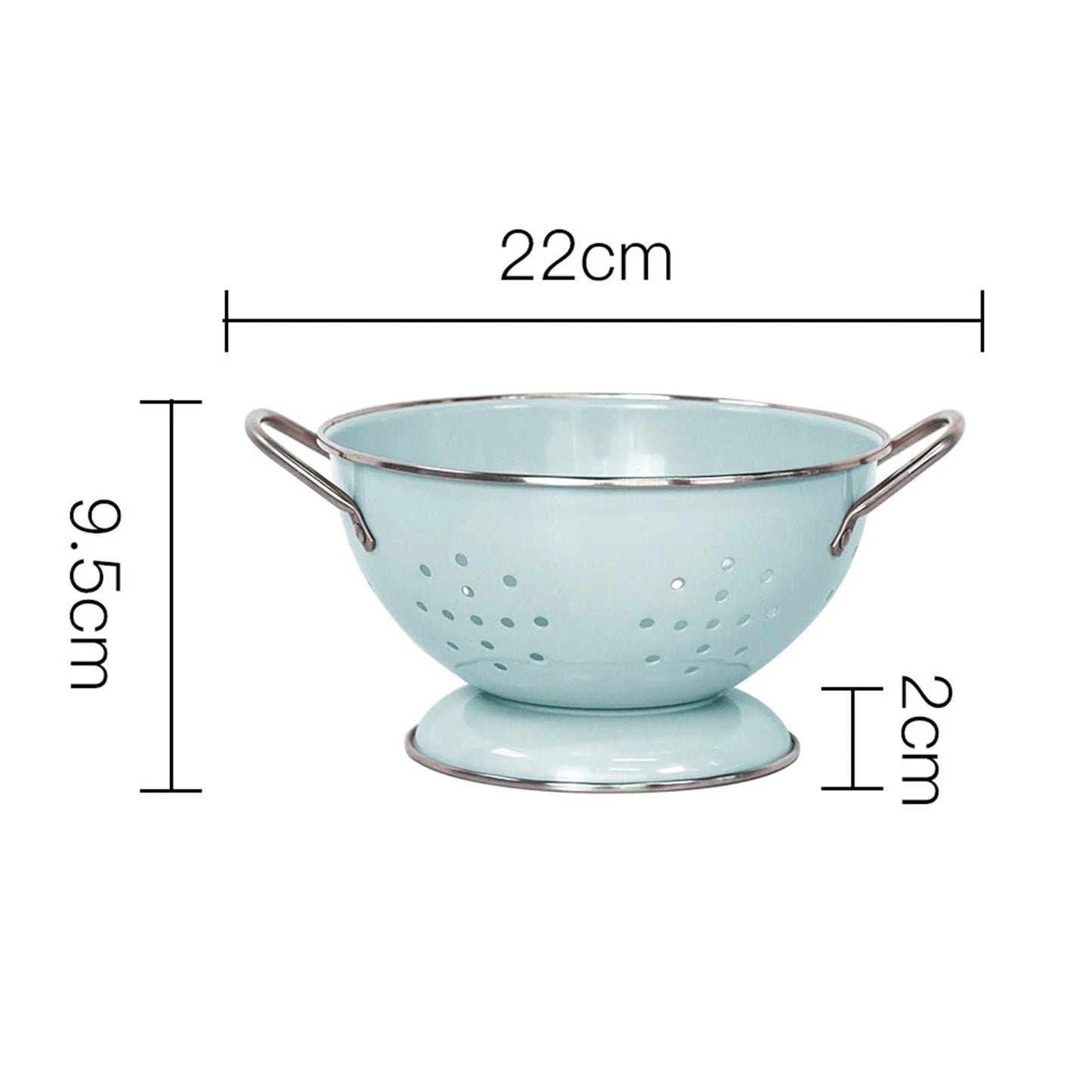 Passoire Cuisine Émaillée Rétro Vintage | Acier Émail Grand Modèle - Prati - Kitchen