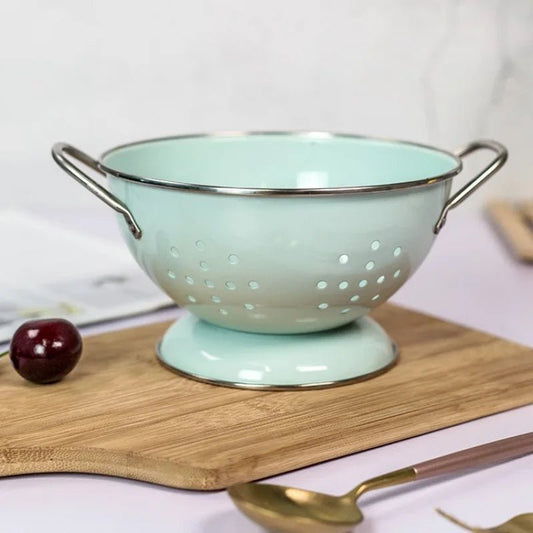 Passoire Cuisine Émaillée Rétro Vintage | Acier Émail Grand Modèle - Prati - Kitchen
