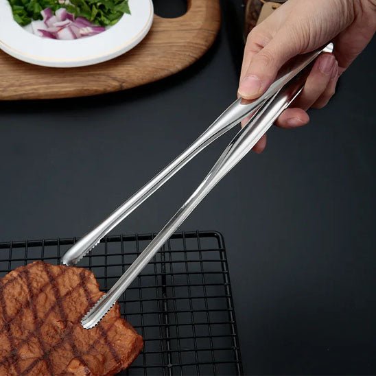 pince à viande longue en acier avec dents - Prati - Kitchen