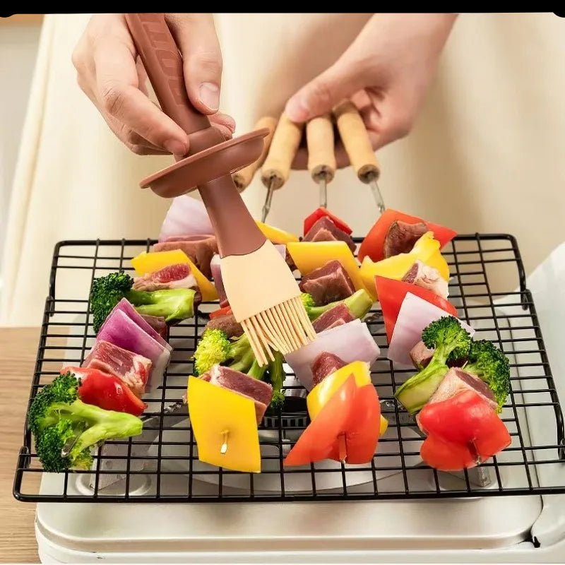 Pinceaux de Cuisine en Silicone Platine | Brosse avec Réservoir en Verre - Prati - Kitchen