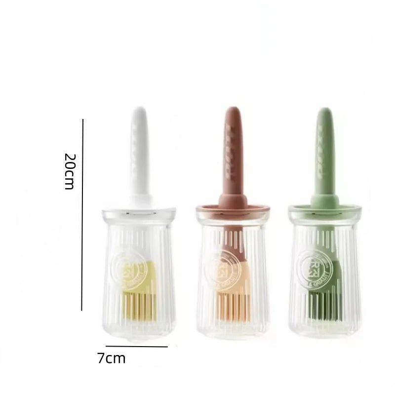 Pinceaux de Cuisine en Silicone Platine | Brosse avec Réservoir en Verre - Prati - Kitchen
