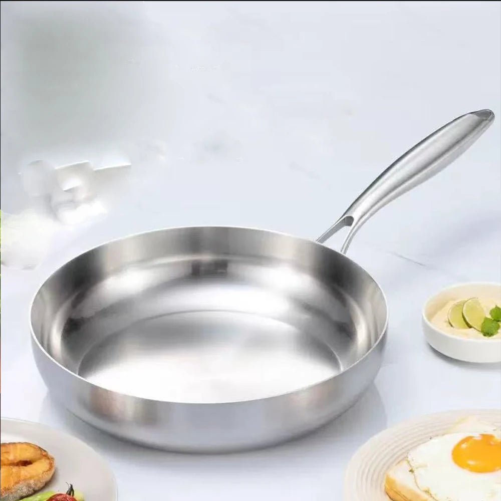 poêle- en- acier- inoxydable- 18/10 - tous- types- de- feux :poser- sur- la- table