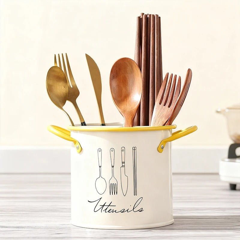Pot à ustensiles vintage | Organisateur couteaux et couverts - Prati - Kitchen