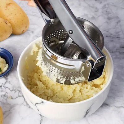 presse - purée en acier inoxydable solide et ergonomique - écraseur de pomme de terre et légumes - ustensile de cuisine durable - Prati - Kitchen