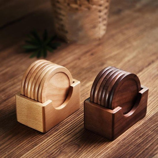 Dessous de verre en bois naturel
