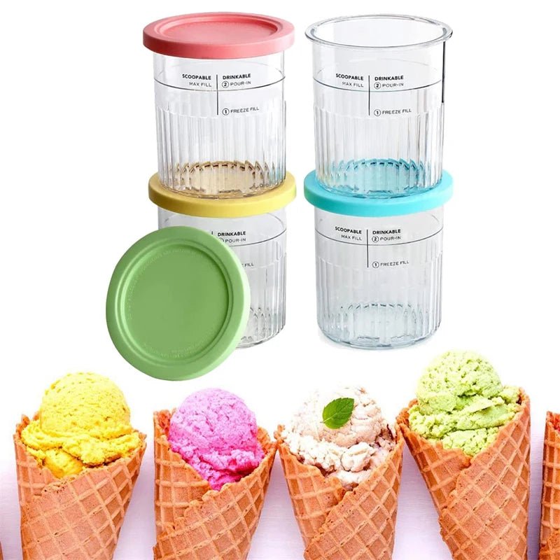 récipients ninja CREAMI DELUXE exposer avec cornet de glace