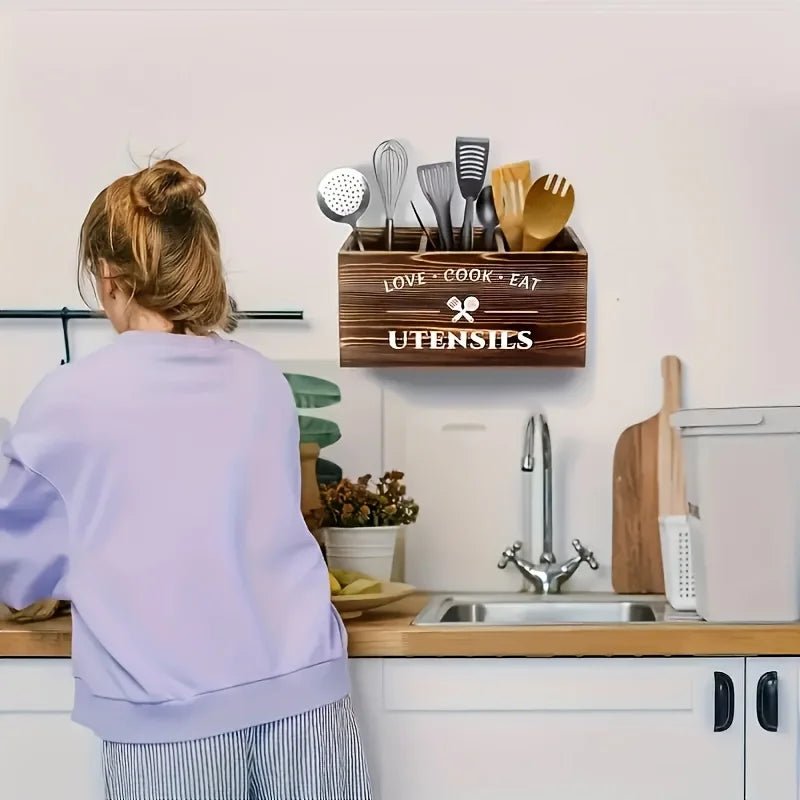 range couverts en bois recyclé - organisateur de tiroir écologique - Prati - Kitchen