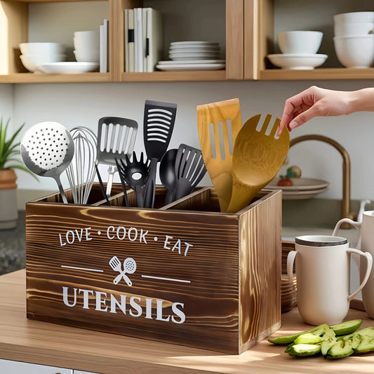 range couverts en bois recyclé - organisateur de tiroir écologique - Prati - Kitchen