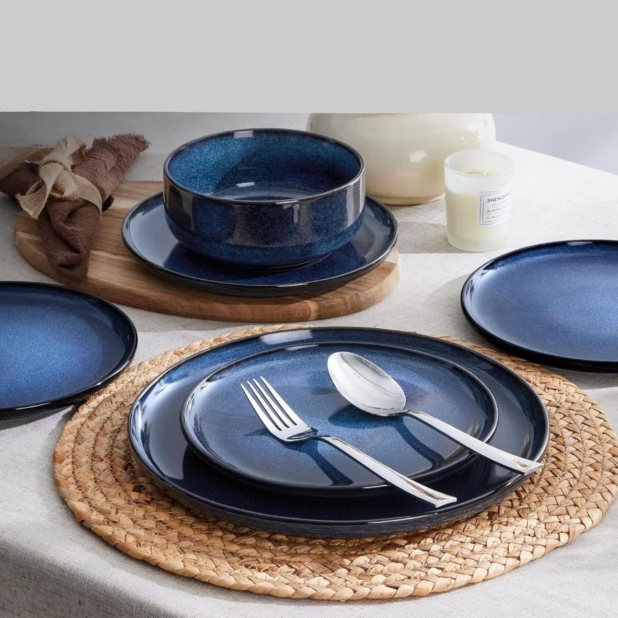 Service de Table en Grès | Glaçure Réactive Artisanale et Moderne (18 Pièces) - Prati - Kitchen