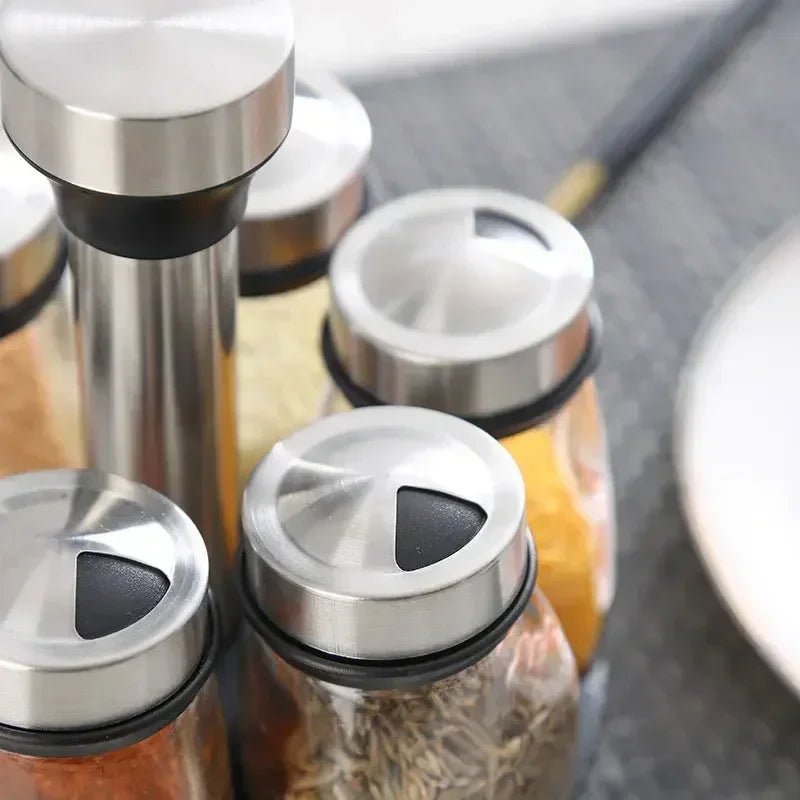 Support de 6 Pots à Épices en Verre | Rangement Cuisine - Prati - Kitchen