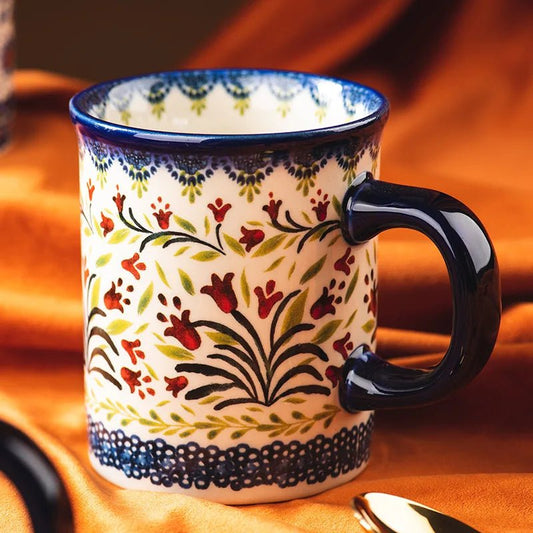 Tasse à café en Céramique Floral Vintage pour Café et Thé (Maison/Bureau) - Prati - Kitchen