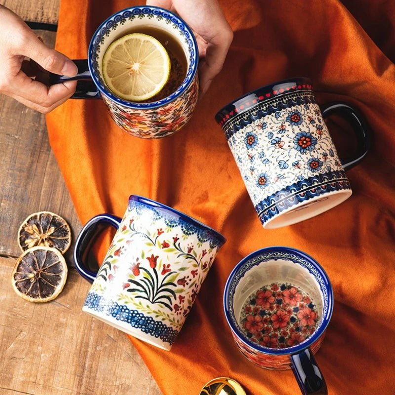 Tasse à café en Céramique Floral Vintage pour Café et Thé (Maison/Bureau) - Prati - Kitchen