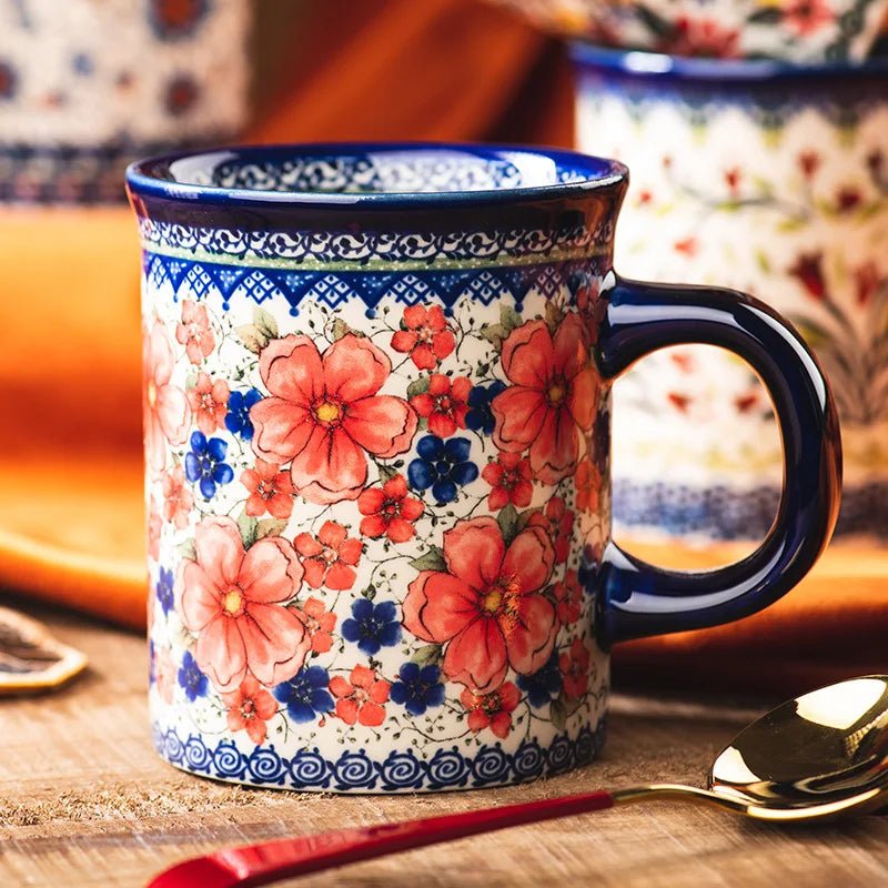 Tasse à café en Céramique Floral Vintage pour Café et Thé (Maison/Bureau) - Prati - Kitchen