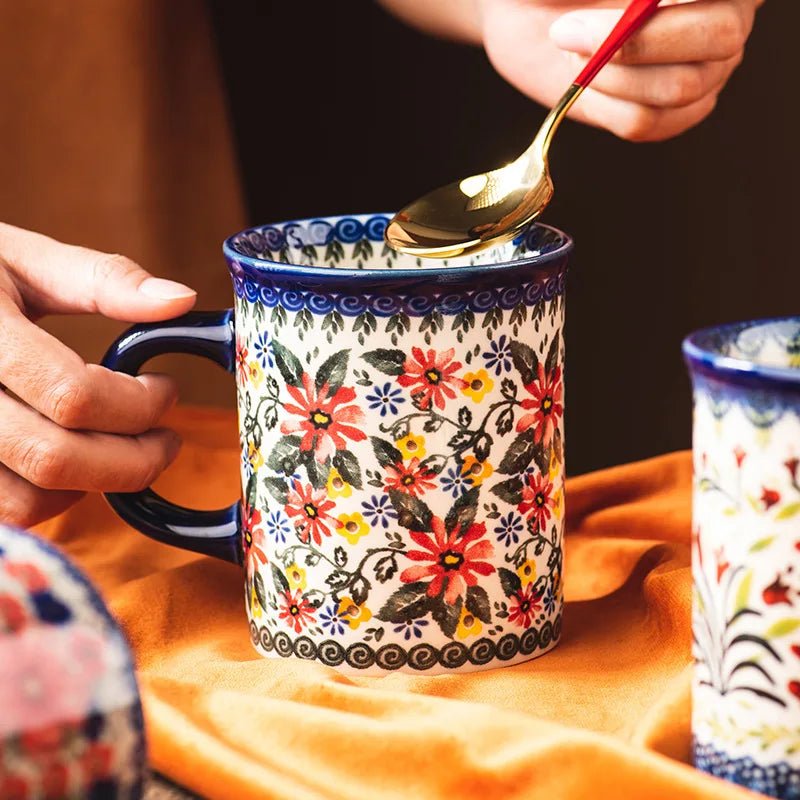 Tasse à café en Céramique Floral Vintage pour Café et Thé (Maison/Bureau) - Prati - Kitchen