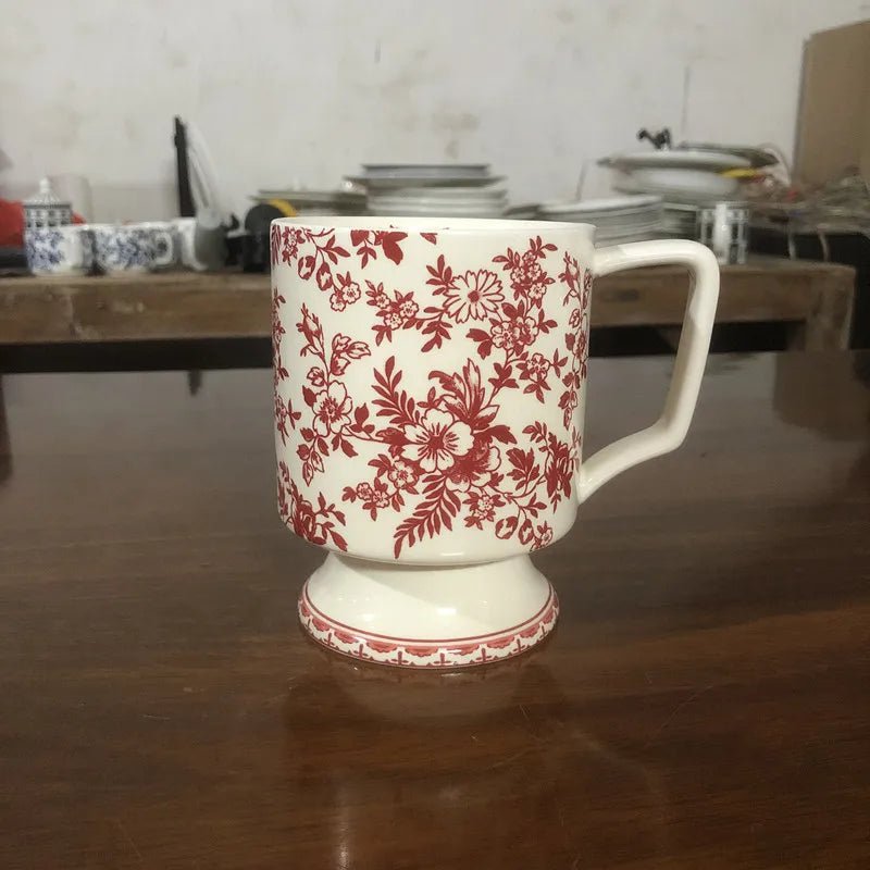 Tasse à Latte en céramique 350ml - Motif Floral (ou à Fleurs). - Prati - Kitchen