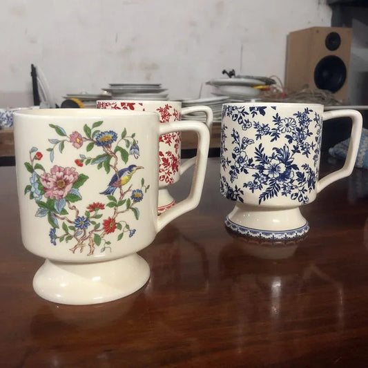 Tasse à Latte en céramique 350ml - Motif Floral (ou à Fleurs). - Prati - Kitchen