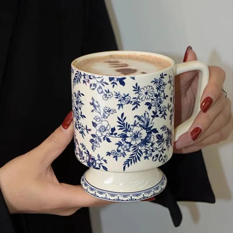 Tasse à Latte en céramique 350ml - Motif Floral (ou à Fleurs). - Prati - Kitchen