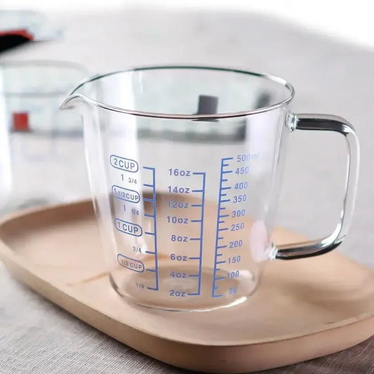 Verre Doseur 250/500ml en Verre Borosilicate (Résistant à la chaleur et Micro - ondes) - Prati - Kitchen