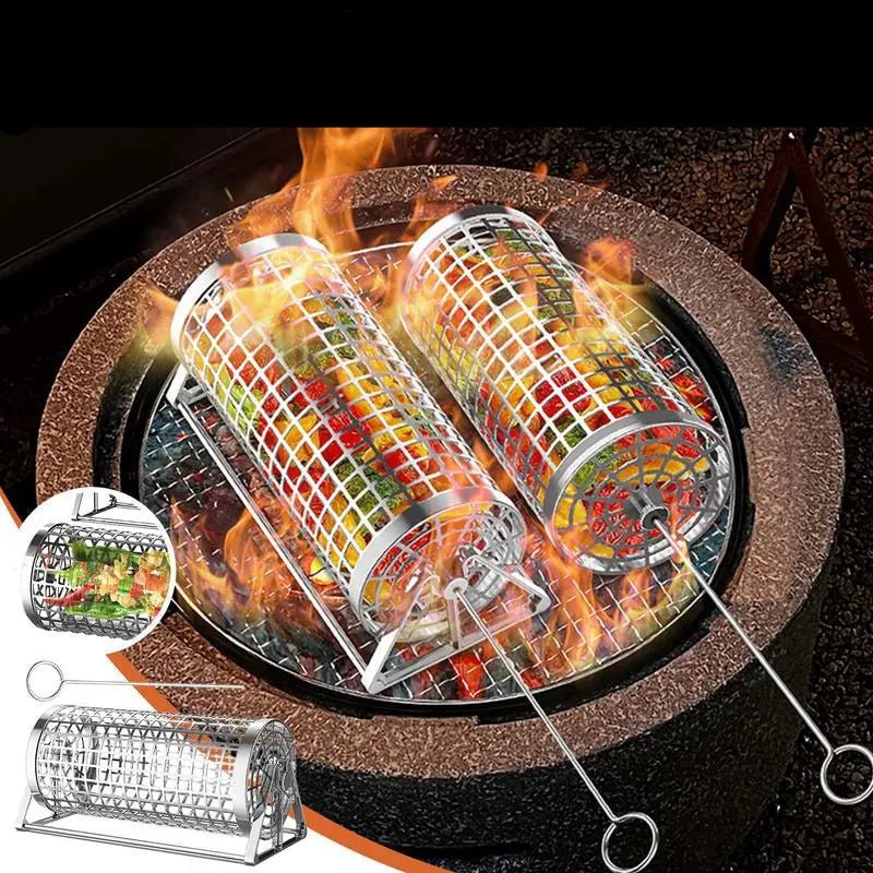 2 grilles sur le feu