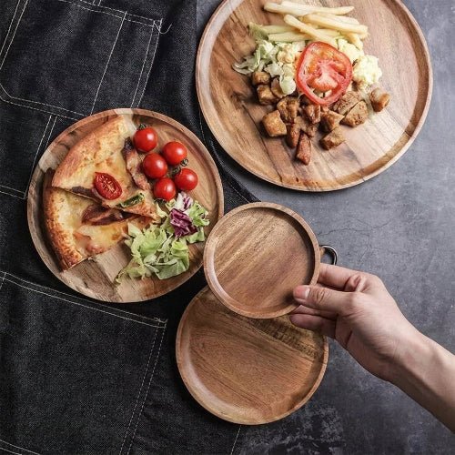 Assiette - bois - naturelle - 20cm - en - main