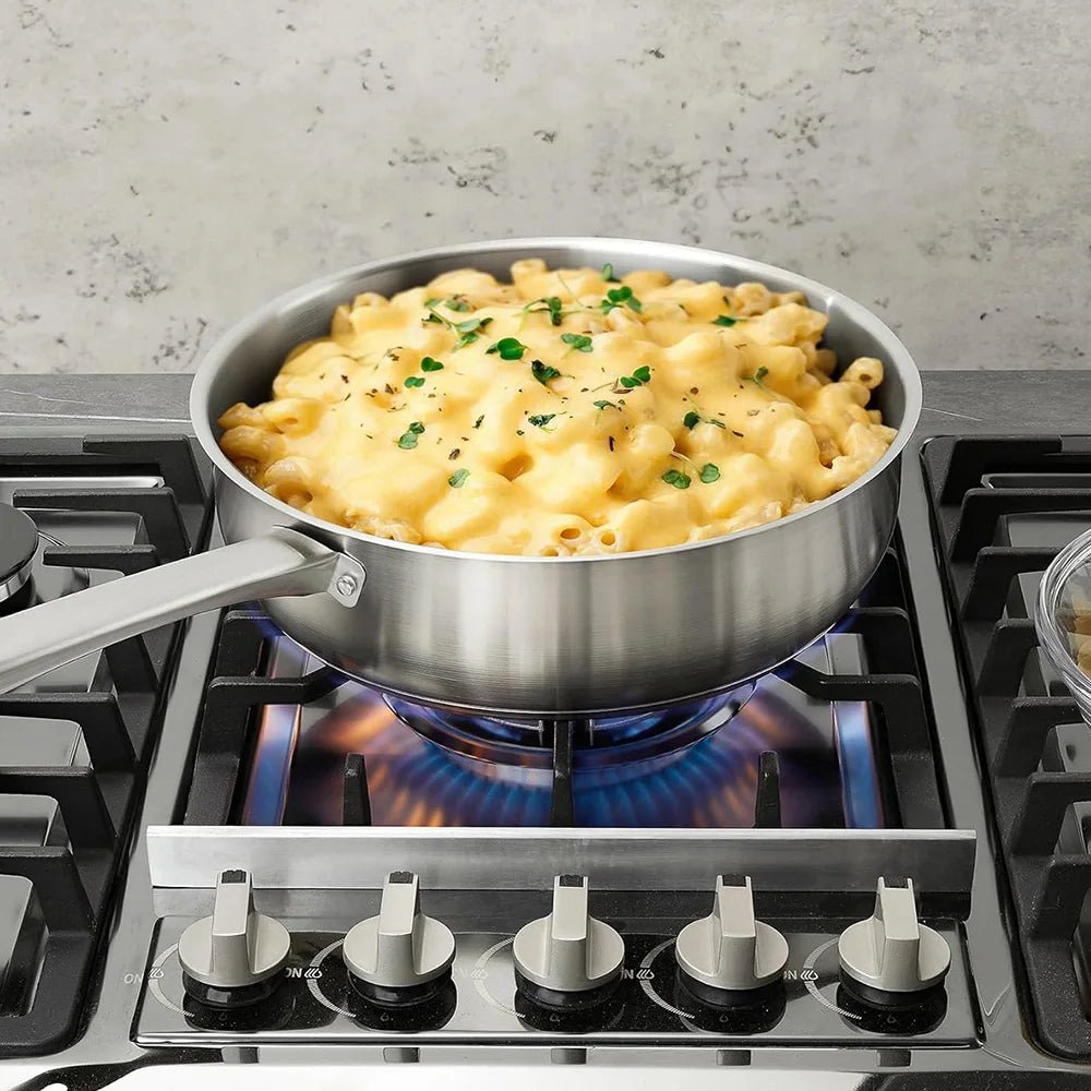 Batterie - de - cuisine - acier -inoxydable - 18/10 - 10 pièces - poêle -   profonde