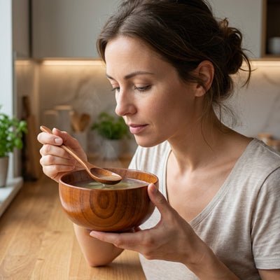 Bol - en - bois - de - jujube - naturel -fabriqué - à - la - main - vaisselle - écologique