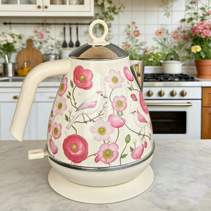 Bouilloire - électrique - rétro - fleurs - 1,7l - image - florale