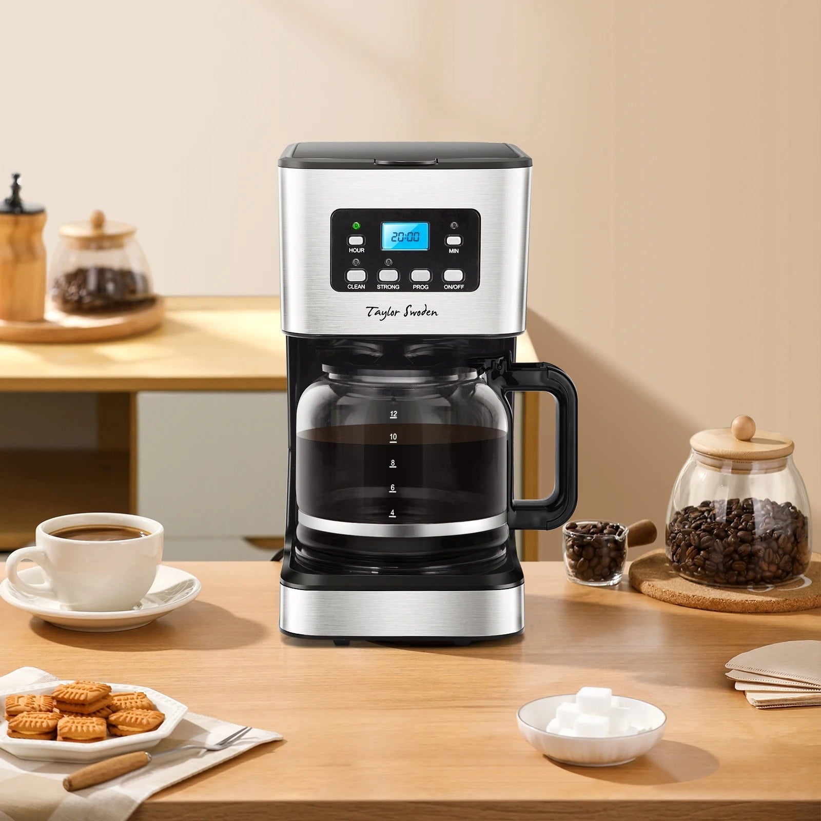 Cafetière - programmable - 10 - tasses - sur - table - de - cuisine