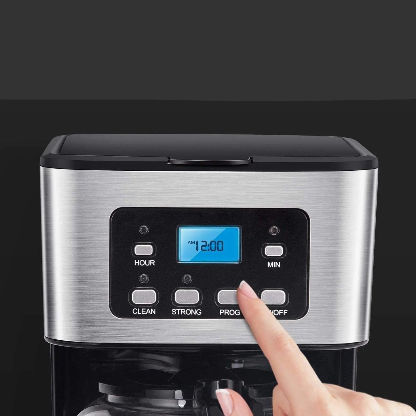 Cafetière - programmable - 10 - tasses - un - doigt - sur - le - bouton - programme