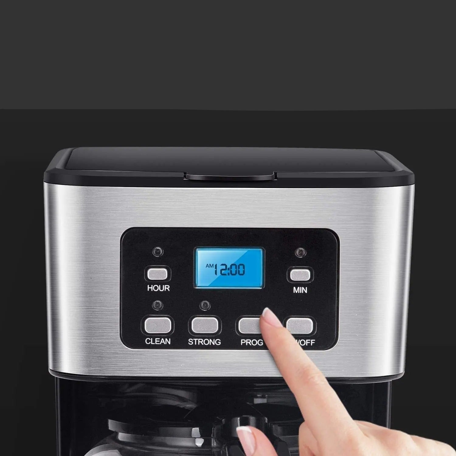 Cafetière - programmable - 10 - tasses - un - doigt - sur - le - bouton - programme