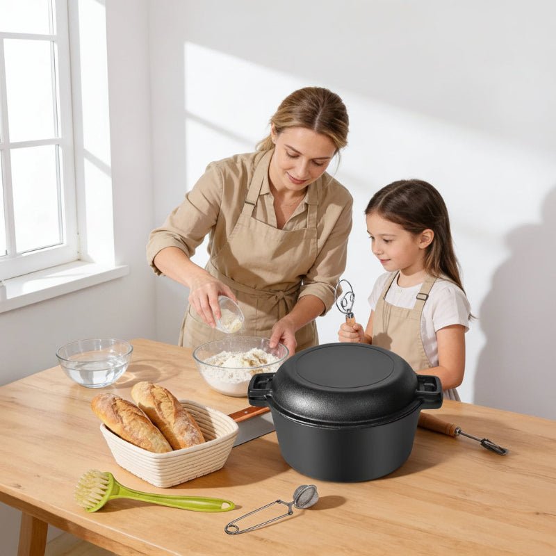 Cocotte - en - fonte - 30cm - pain - maison