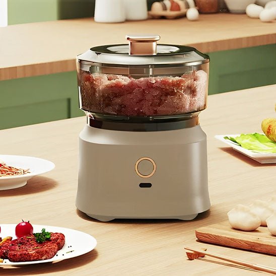 Hachoir Électrique - Sans Fil - USB - 350ml - Ultra Puissant | Viande, Ail et Purée - Bébé : sur - plan - de - travail