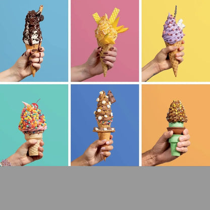 Ninja - CREAMI - 13-en-1 - machine -glace - sorbet - gris - cornets - en - main