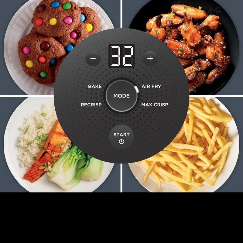 Ninja Crispi 4 - en - 1 - Four à Air Chaud pour Cuisson, Gril, Rôtissage, Friture à l'air : écran - intuitif