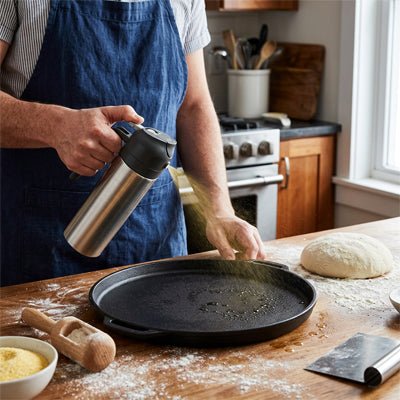 Pack - ensemble - cuisine - saine - vaporisateur - huile - acier