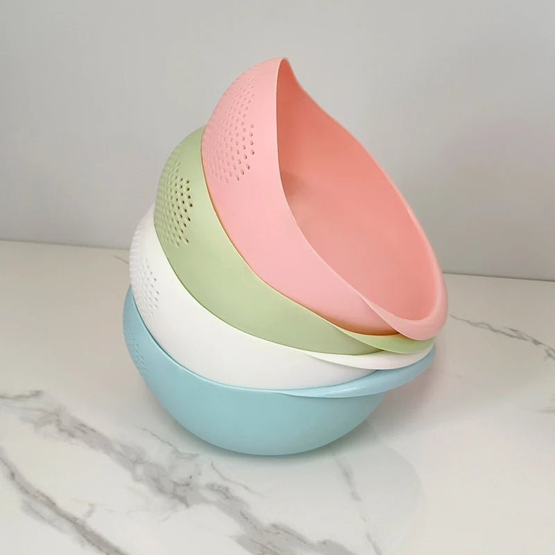 Passoire multifonctions avec bol de lavage : les 4 couleurs