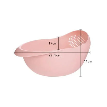 Passoire multifonctions avec bol de lavage : rose tailles