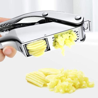 Presse-ail - et - Tranche-ail - 3 en 1 | Gadget -  de - cuisine - Multifonctionnel | Accessoire - Hachoir - à - ail Pro : avec - ail