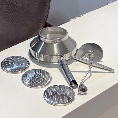 Presse-purée - inox - à - spirale - exposer
