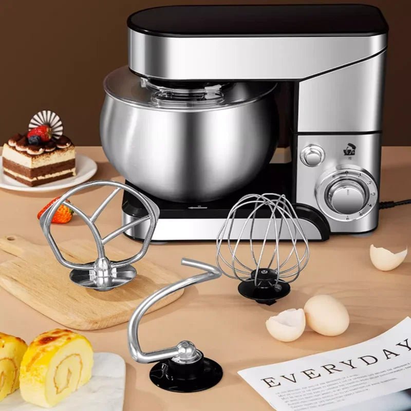 Robot - pâtissier  - acier - inoxydable - 5l - et - différents - ces - ustensiles