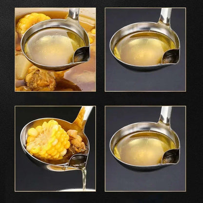 Louche de service avec bec verseur pour sauces et soupes