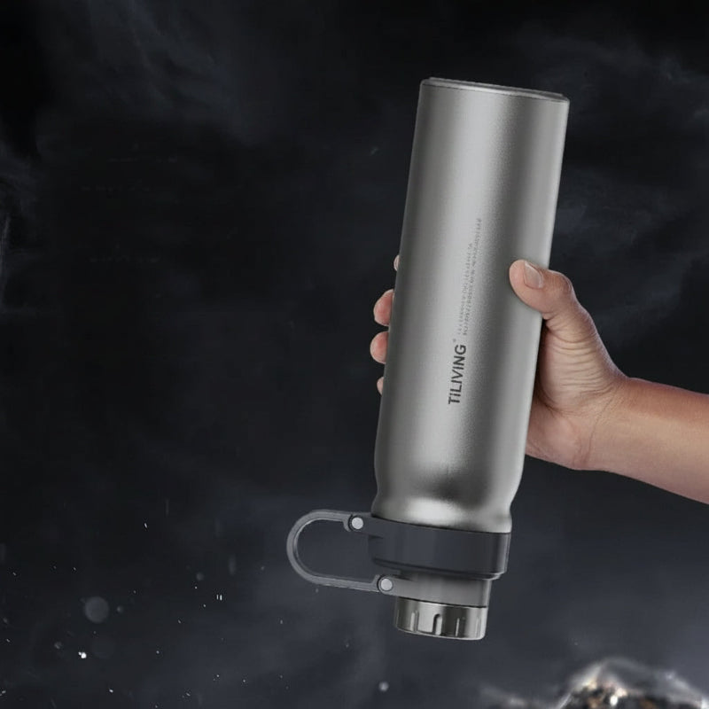 Thermos - camping - titane - double -paroi - 850ml - aucune - fuite