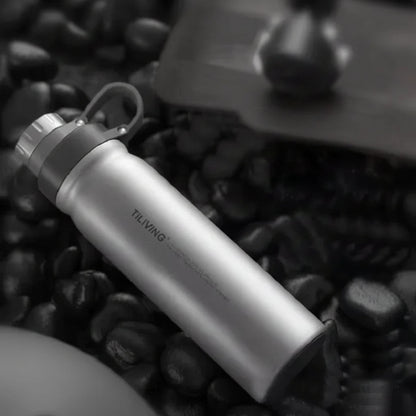 Thermos - camping - titane - double -paroi - 850ml - solide