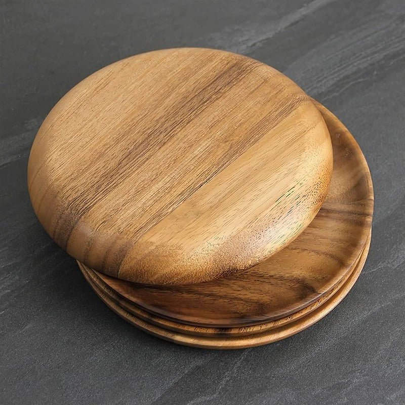 Assiette ronde bois de jujubier 20 cm finition naturelle - Prati - Kitchen