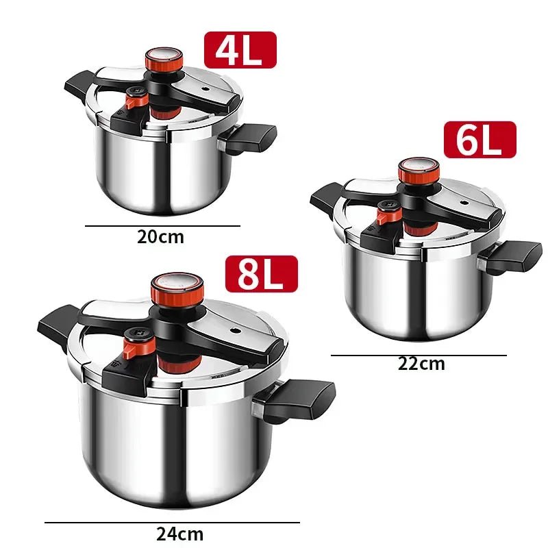 Autocuiseur Pro Inox 304 4L/6L/8L à Induction | Contrôle 3 Niveaux de Pression | Sécurité Garantie - Prati - Kitchen
