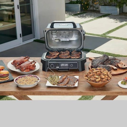 barbecue Ninja Woodfire Pro XL 7 en 1 - gril extérieur et fumoir électrique - Prati - Kitchen