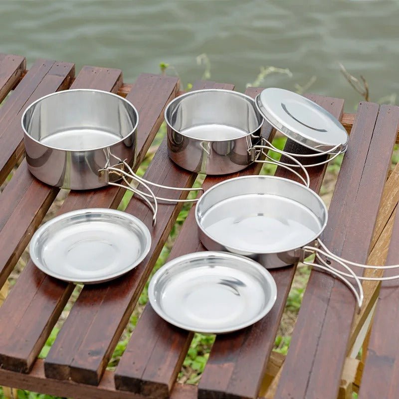 Batterie cuisine camping acier inoxydable 8 pièces - Prati - Kitchen