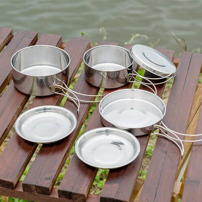 Batterie cuisine camping acier inoxydable 8 pièces - Prati - Kitchen